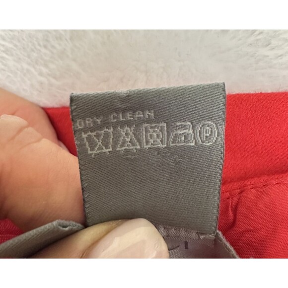 Eccoci Women's Scarlet Red Wool Knee Length Lined Pencil Skirt Sz 4 - Picture 13 of 15